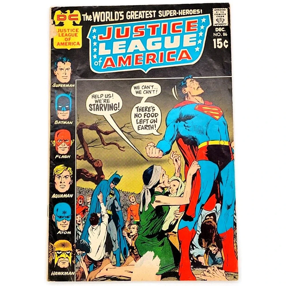 JUSTICE LEAGUE‎ OF AMERICA #86 (1970) / FN- / SUPERMAN ATOM HAWKMAN AQUAMAN